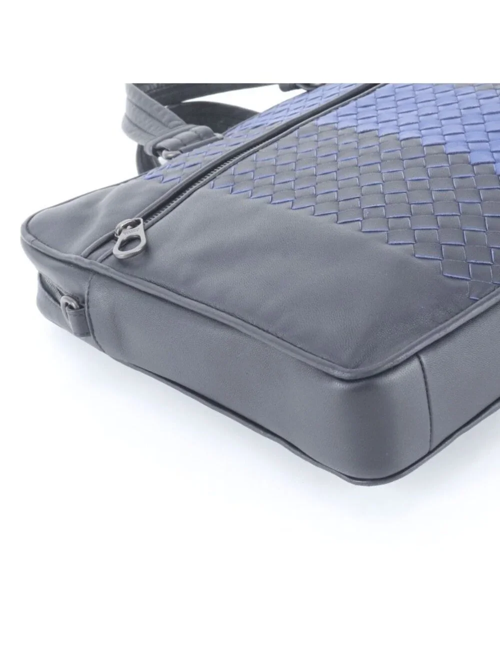 Bottega Veneta Intrecciato Leather Business Briefcase Black